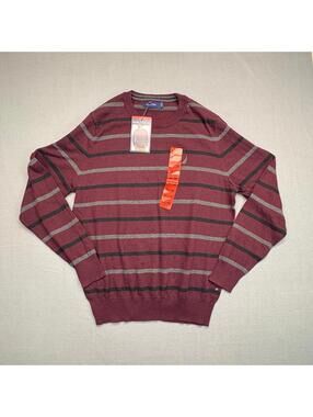 NEW Nautica Striped Crew Neck Sweater Medium